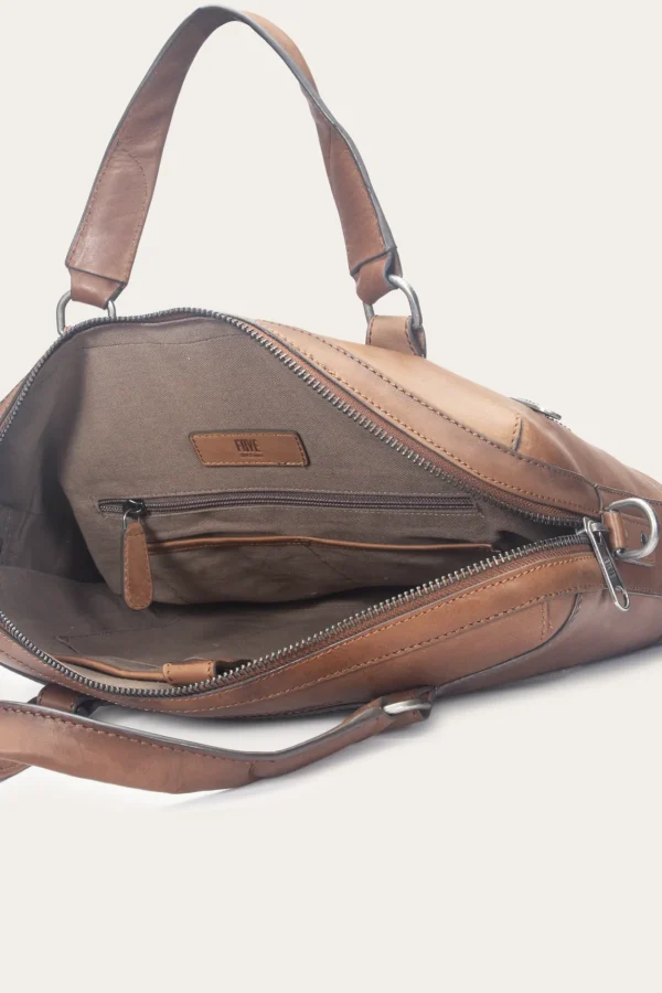Frye Nash Briefcase Cognac Outlet