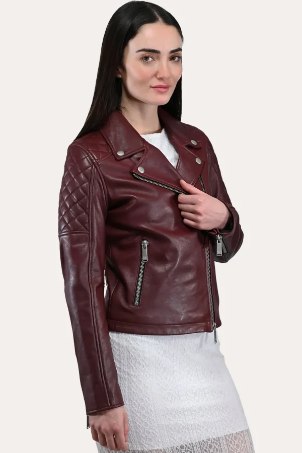 Frye Oxblood Biker Jacket New