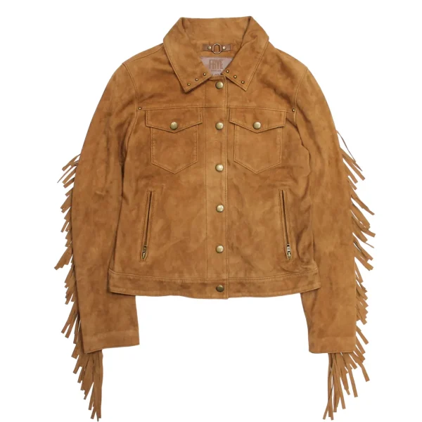 Frye Oxblood Fringed Jacket Flash Sale