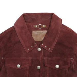 Frye Oxblood Fringed Jacket Flash Sale