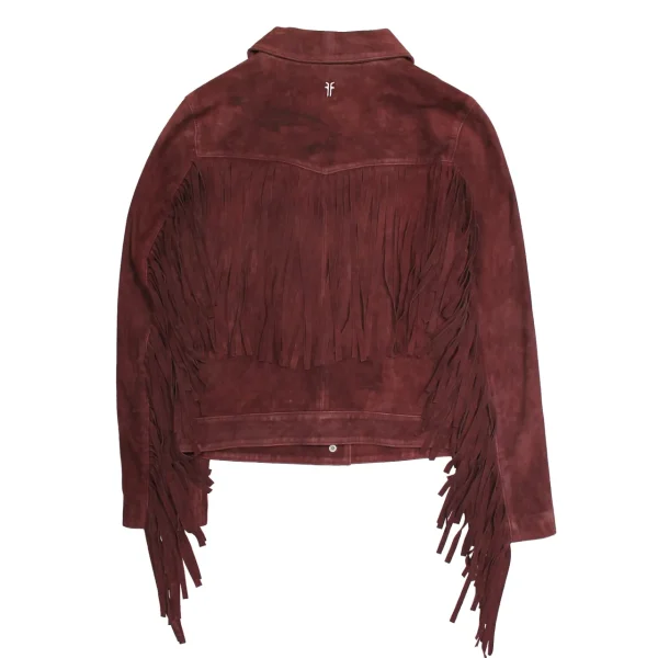 Frye Oxblood Fringed Jacket Flash Sale