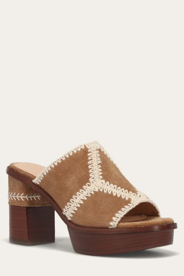 Frye Pipa Crochet Platform Sandal Hot