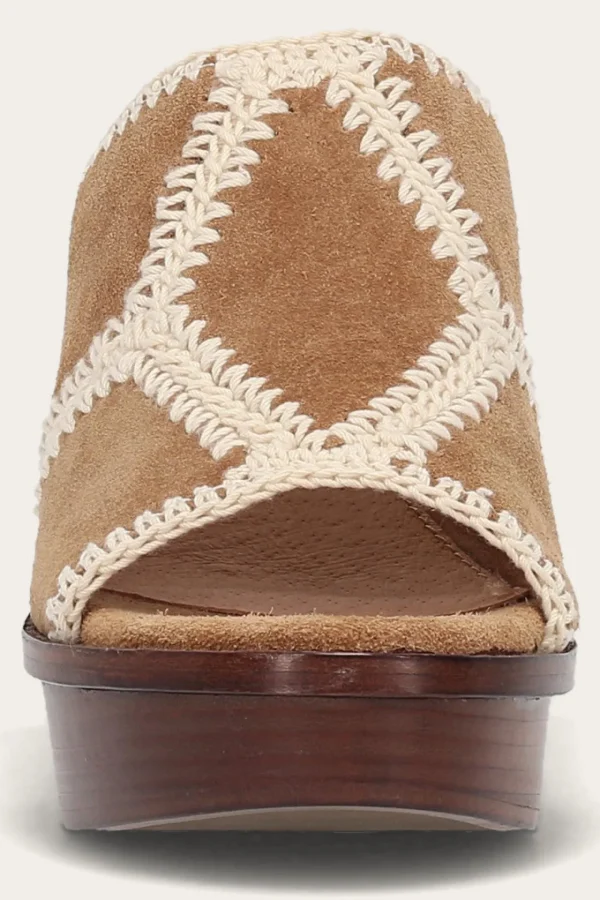 Frye Pipa Crochet Platform Sandal Hot