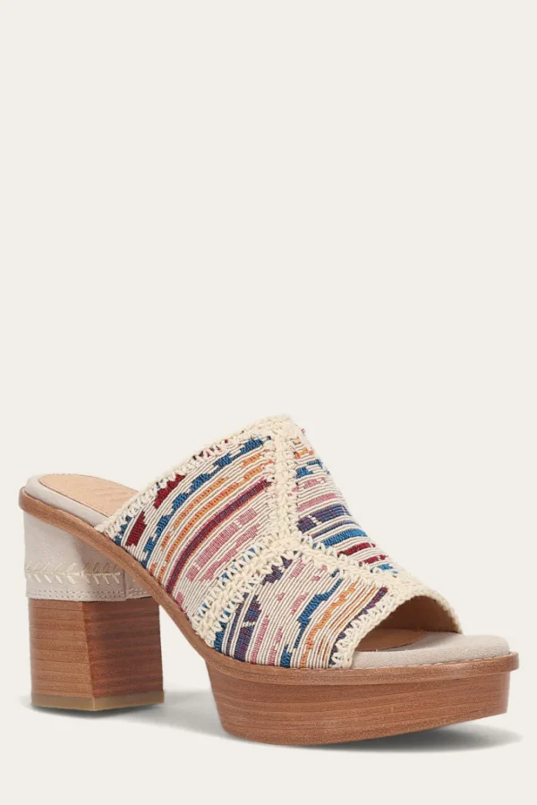 Frye Pipa Crochet Platform Sandal Hot