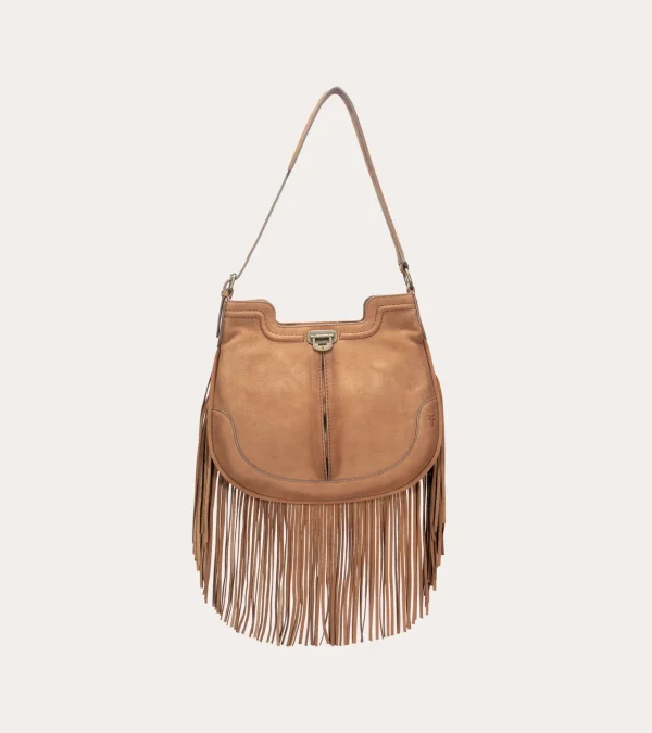Frye Piper Fringe Hobo Cognac Flash Sale