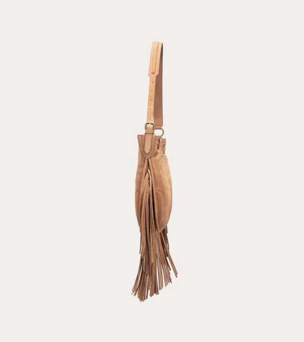 Frye Piper Fringe Hobo Cognac Flash Sale
