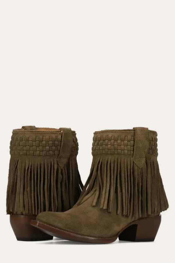 Frye Sacha Short Fringe Bootie Shop