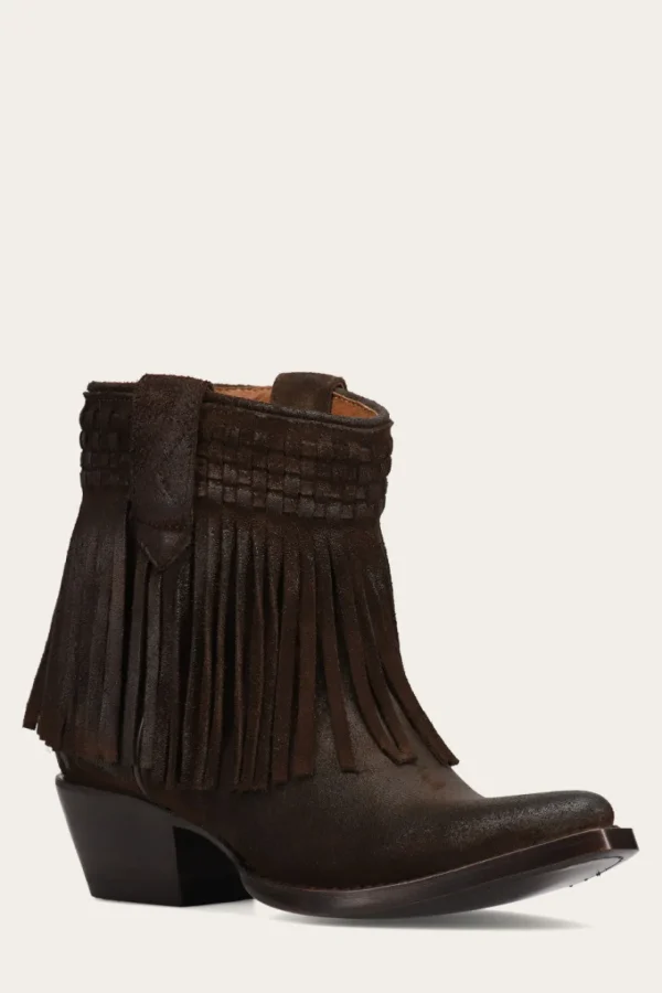 Frye Sacha Short Fringe Bootie Shop