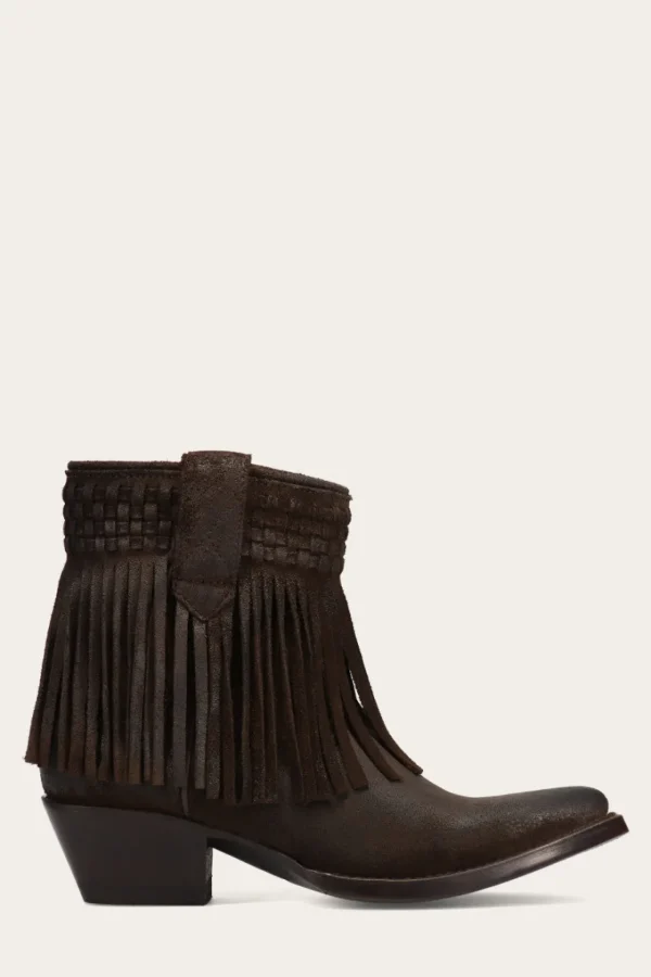Frye Sacha Short Fringe Bootie Shop