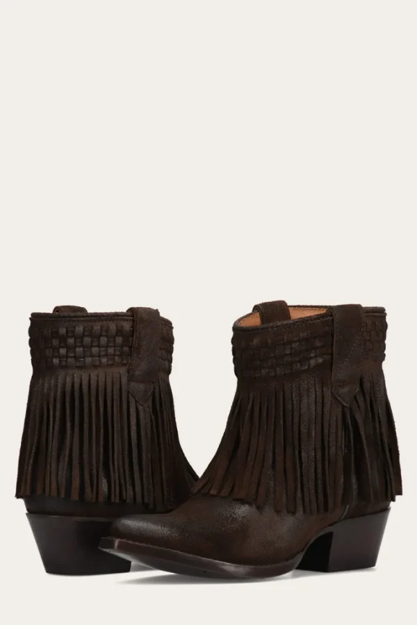 Frye Sacha Short Fringe Bootie Shop