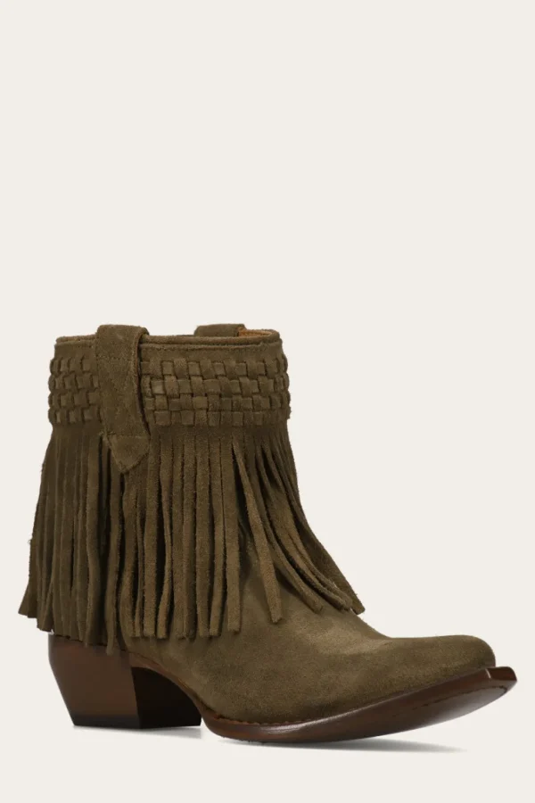 Frye Sacha Short Fringe Bootie Shop