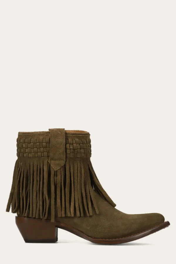Frye Sacha Short Fringe Bootie Shop