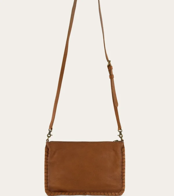 Frye Sloan Whipstitch Wristlet Pouch COGNAC Discount