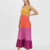 Frye Smocked Color Block Maxi Dress Oaxaca Combo Cheap