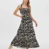 Frye Smocked Cut Out Maxi Dress Black Beauty Combo Shop