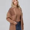 Frye Southwestern Cable Cardigan Brown Cheap