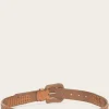 Frye Woven Overlay Belt Tan Online